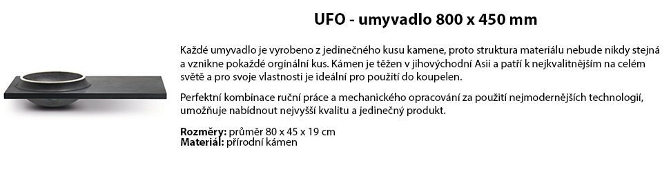 UFO - umyvadlo 800 x 450 mm